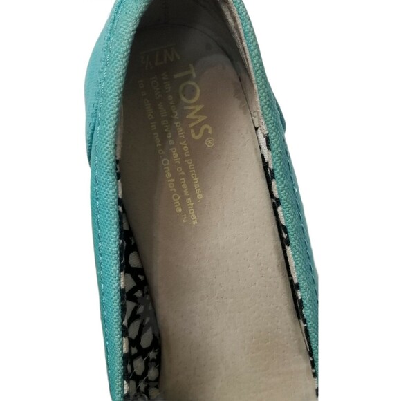 Toms Aqua Wedge Slip on Espadrilles Size 7.5 - Picture 5 of 6